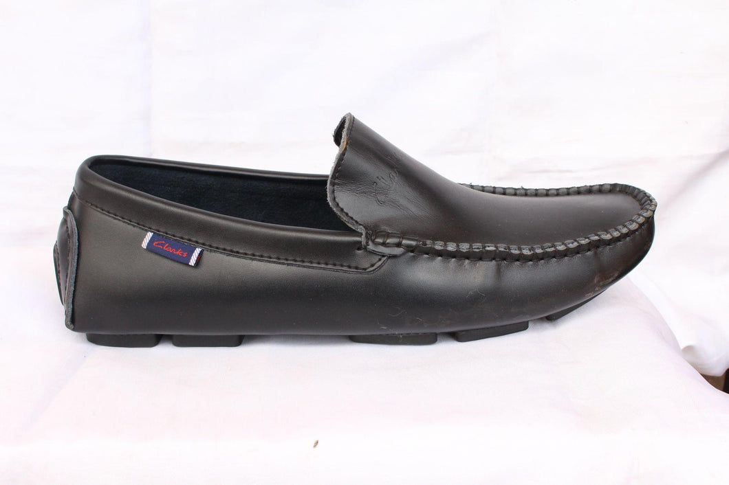 CLARKS MEN'S MOCCASIN DESIGNERS SHOES - BLACK