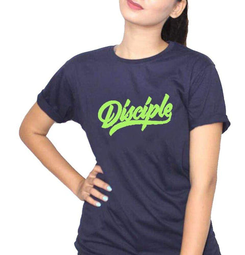 Navy Blue Disciple Ladies T-Shirt