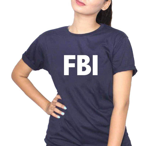 Fbi Navy Blue Ladies T-Shirt