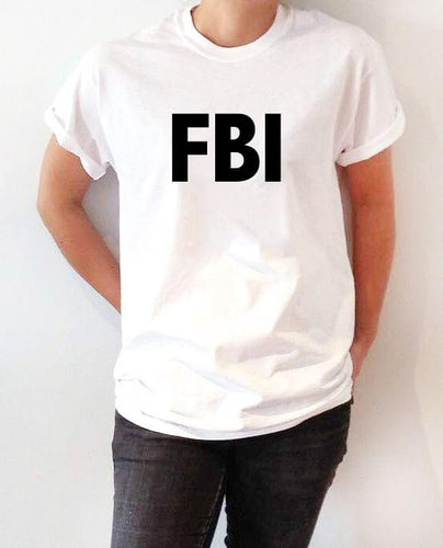 Fbi White Ladies T-Shirt