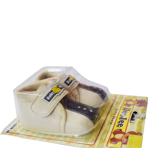Cream And Brown Baby's Shoes (1month-1yr)