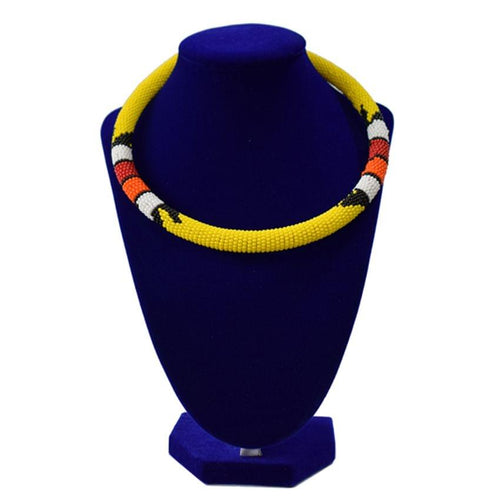 Simple Yellow Multicolloured Necklace
