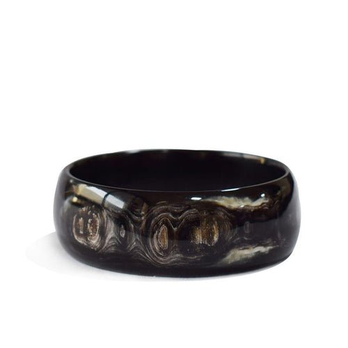Cow Horn Bangle Black