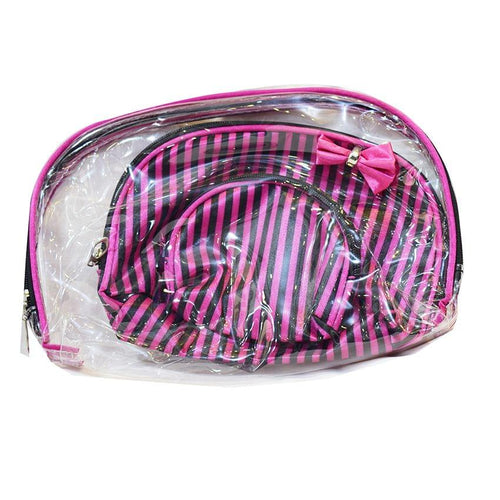 Pink And Black Makeup Bag