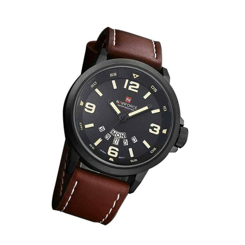 Naviforce Brown And Black Men's Watch