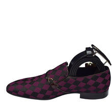Load image into Gallery viewer, Genuine Leather Purple And Black Men&#39;s Gentle Shoes And Belt