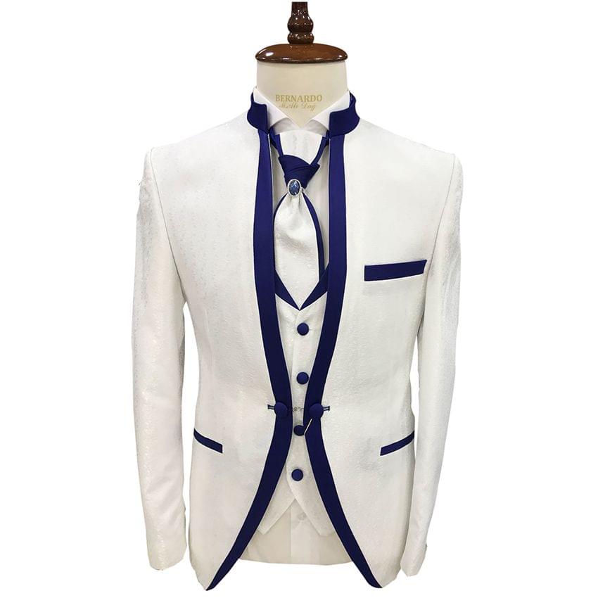 Blue And White Bridal Suit And Trouser