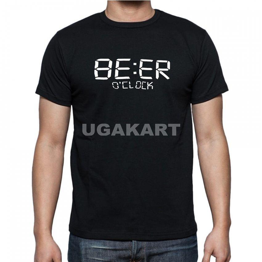 Beer O'Clock Black Men's Round Neck T-Shirt
