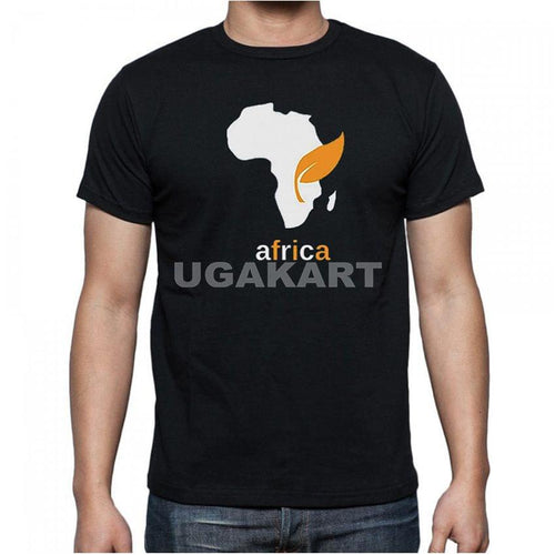 Africa Black Men's Round Neck T-Shirt