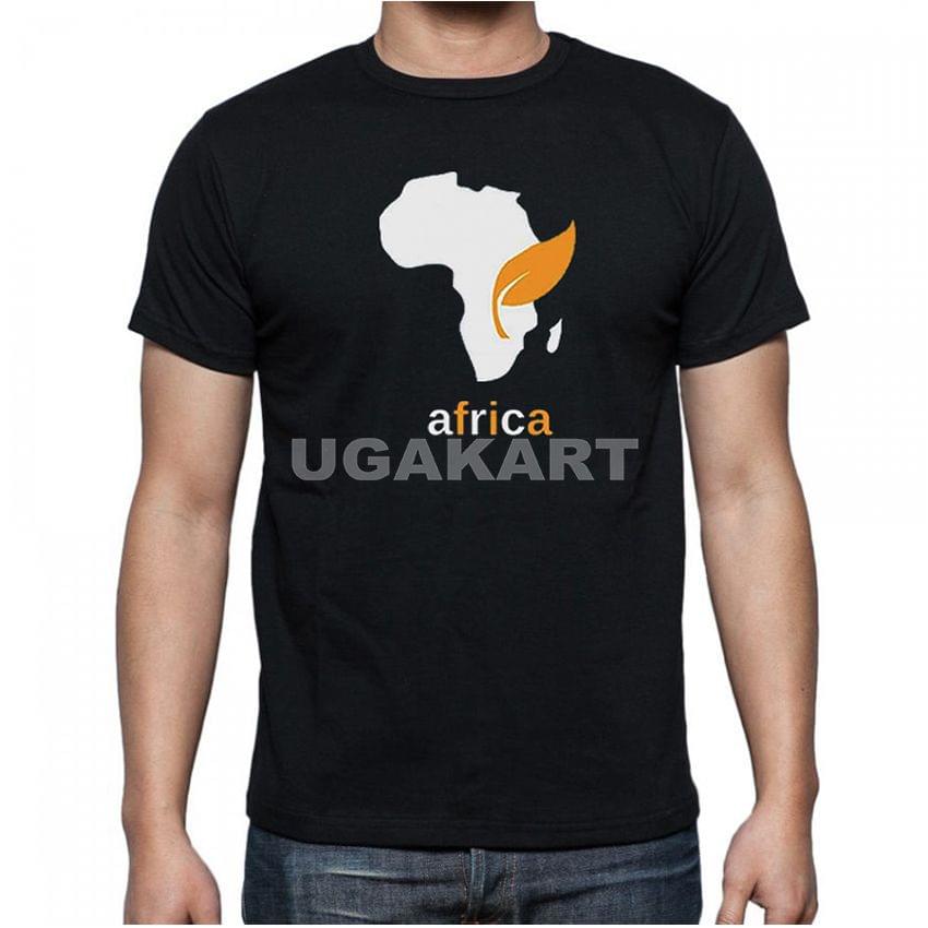 Africa Black Men's Round Neck T-Shirt