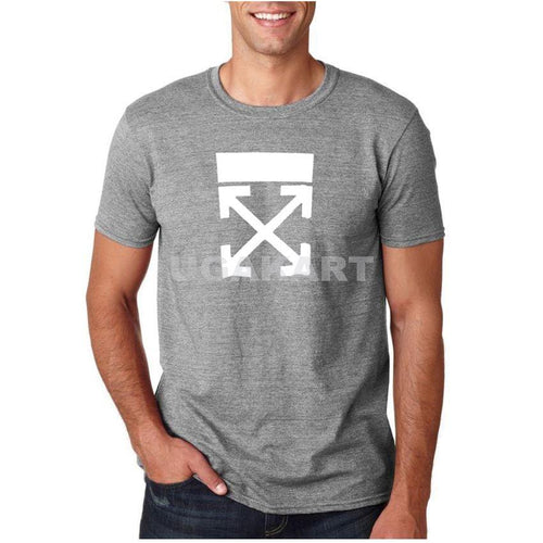 Grey Men'S Round Neck T-Shirt