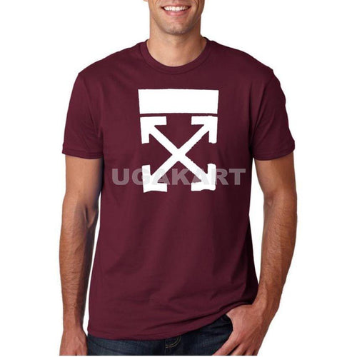 Maroon Men's Round Neck T-Shirt