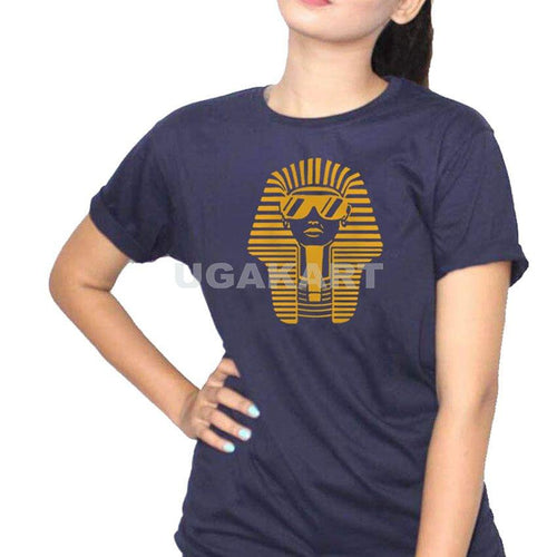 Navy Blue Ladies Round Neck T-Shirt