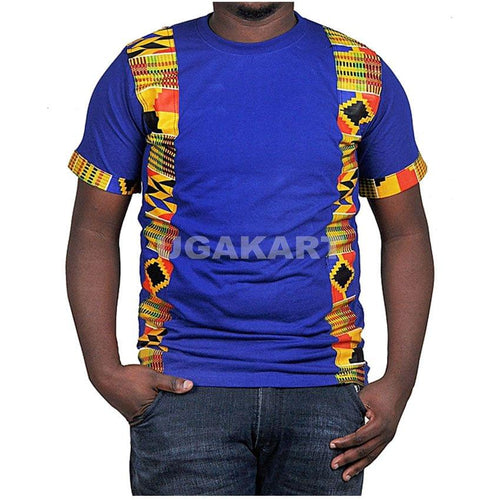Blue African Kitenge Men's T-Shirt