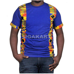 Blue African Kitenge Men's T-Shirt