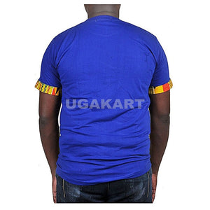Blue African Kitenge Men's T-Shirt
