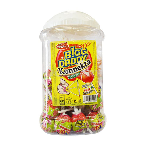 Mr. Berry's Bigg Daddy Konnekta Lollipops 50Pcs